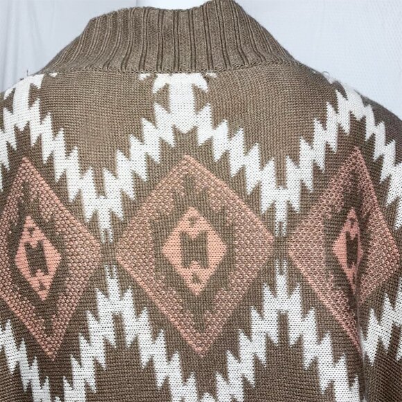 TOBI Graphic southwestern diamond print intarsia cardigan - Picture 5 of 7